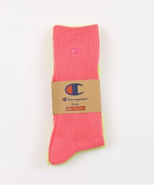 Champion(チャンピオン)の「Champion/チャンピオン ソックス ウィメンズ ワンポイント刺繍 2足組 フルレングスソックス CWSBB001(ソックス/靴下・レディース・マルチ/ホワイト系その他・S)」の12枚目の写真