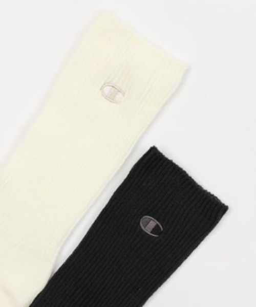 Champion(チャンピオン)の「Champion/チャンピオン ソックス ウィメンズ ワンポイント刺繍 2足組 フルレングスソックス CWSBB001(ソックス/靴下・レディース・マルチ/ホワイト系その他・S)」の5枚目の写真