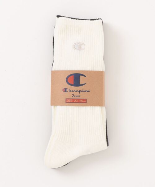 Champion(チャンピオン)の「Champion/チャンピオン ソックス ウィメンズ ワンポイント刺繍 2足組 フルレングスソックス CWSBB001(ソックス/靴下・レディース・マルチ/ホワイト系その他・S)」の13枚目の写真