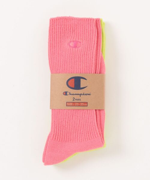 Champion(チャンピオン)の「Champion/チャンピオン ソックス ウィメンズ ワンポイント刺繍 2足組 フルレングスソックス CWSBB001(ソックス/靴下・レディース・マルチ/ホワイト系その他・S)」の14枚目の写真