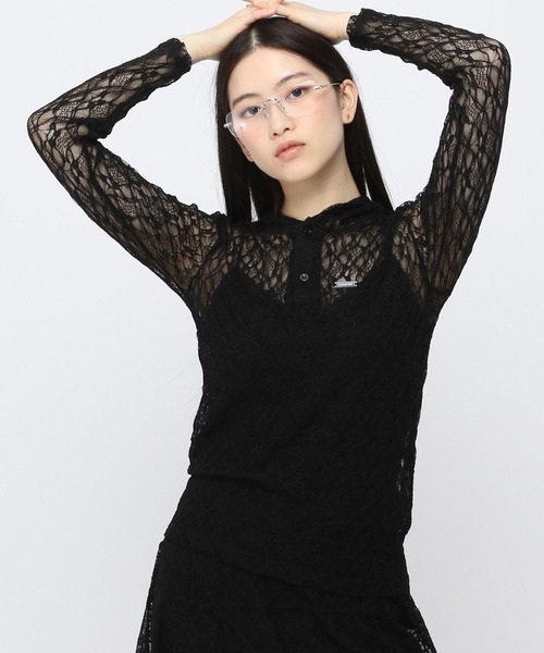 tシャツ 3.3 Field Trip／レースフーディー レディース セール】3.3 Field Trip／レース半袖フーディー（Tシャツ