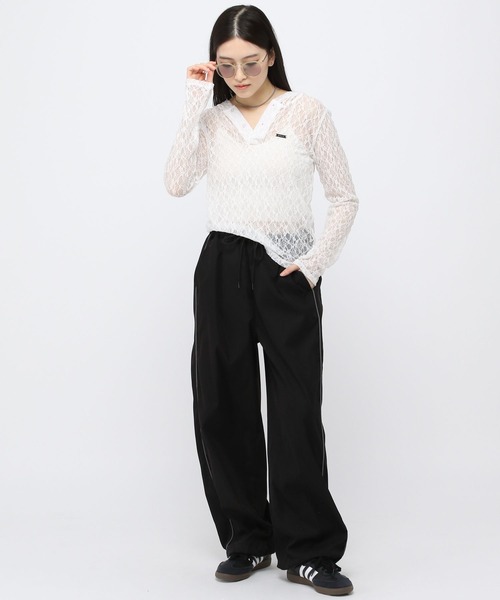 3.3 Field Trip (3.3フィールドトリップ)の「3.3 Field Trip/レースフーディー(Tシャツ/カットソー・レディース・ホワイト/ブラック・FREE)」の3枚目の写真