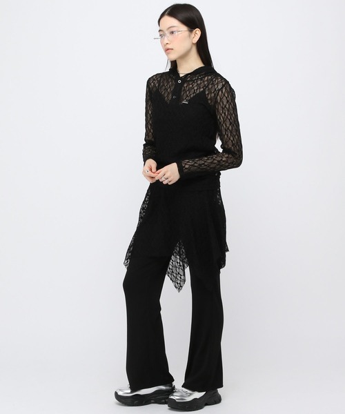 3.3 Field Trip (3.3フィールドトリップ)の「3.3 Field Trip/レースフーディー(Tシャツ/カットソー・レディース・ホワイト/ブラック・FREE)」の22枚目の写真