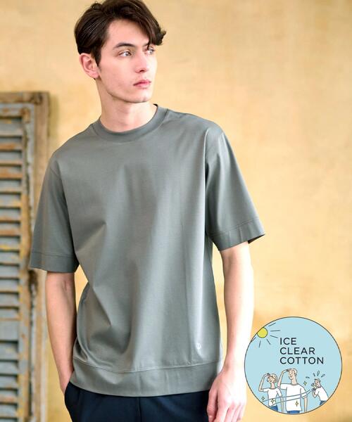DRESSTERIOR(ドレステリア)の「【接触冷感/抗菌防臭/消臭】ICE CLEAR COTTON オーバーフィットTシャツ(Tシャツ/カットソー・メンズ・ホワイト/ブラック/カーキ/ブルーグリーン・90/91/92/94)」の3枚目の写真