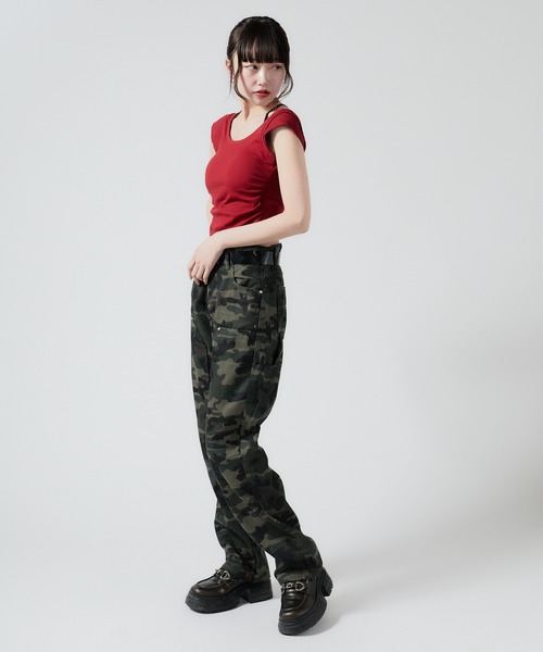 NITRAID カーゴパンツ カモ ダブルニー 希少 美品 リップス