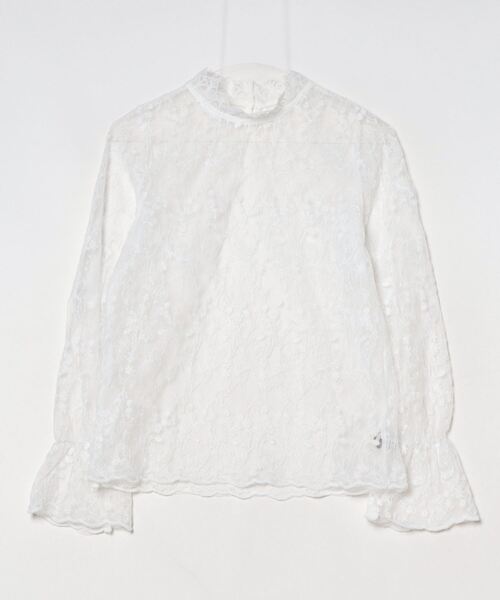 Per sist ence(パーシエンス)の「シースルーレースハイネックブラウス(シャツ/ブラウス・レディース・ホワイト/アイボリー・FREE)」の2枚目の写真