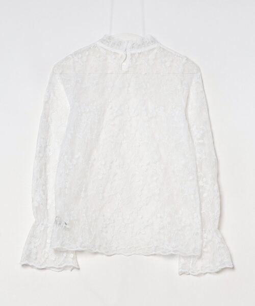 Per sist ence(パーシエンス)の「シースルーレースハイネックブラウス(シャツ/ブラウス・レディース・ホワイト/アイボリー・FREE)」の3枚目の写真