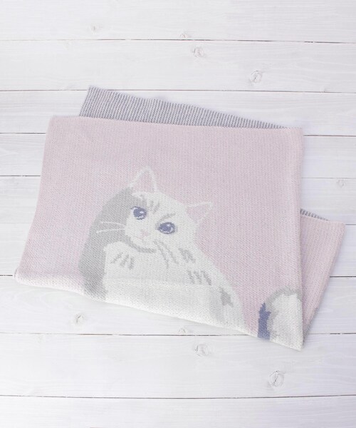 one'sterrace（ワンズテラス）の「moumou 冷感ブランケット（ブランケット・レディース・グレー系4/ピンク系9・99）」の2枚目の写真