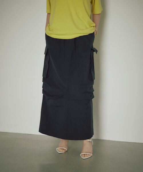 earthy（アーシー）の「綿ナイロンカーゴスカート（スカート・レディース・ベージュ/ホワイト/ブラック・SMALL/MEDIUM）」の3枚目の写真