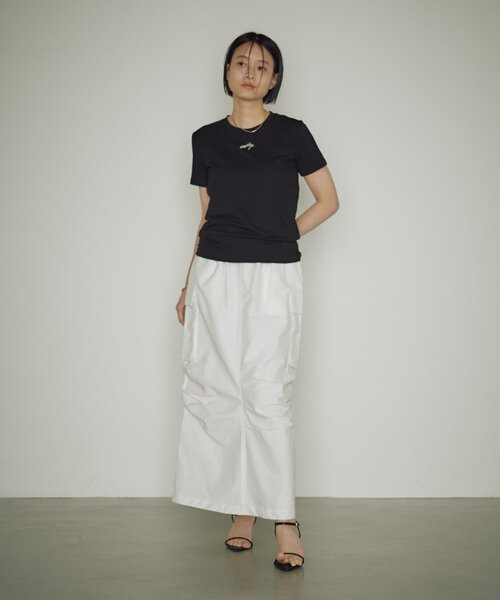 earthy（アーシー）の「綿ナイロンカーゴスカート（スカート・レディース・ベージュ/ホワイト/ブラック・SMALL/MEDIUM）」の5枚目の写真