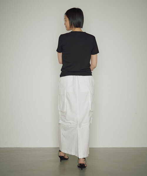 earthy（アーシー）の「綿ナイロンカーゴスカート（スカート・レディース・ベージュ/ホワイト/ブラック・SMALL/MEDIUM）」の8枚目の写真