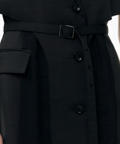 JOSE MOON（ジョゼムーン）の「TAILORED LINING DRESS/テーラードライニングドレス（ワンピース・レディース・チャコールグレー・38/36）」の4枚目の写真