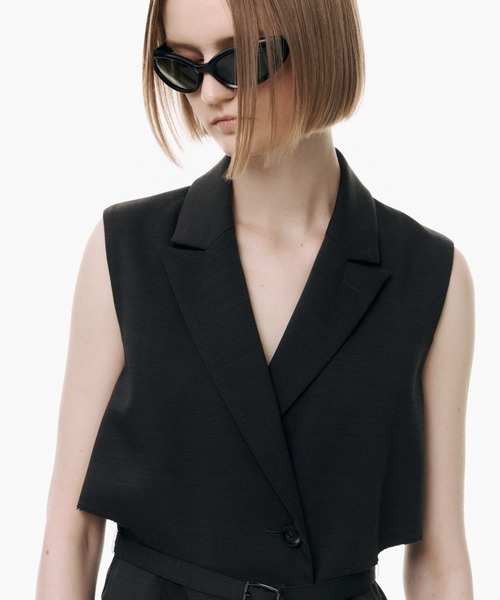 JOSE MOON（ジョゼムーン）の「TAILORED LINING DRESS/テーラードライニングドレス（ワンピース・レディース・チャコールグレー・38/36）」の7枚目の写真