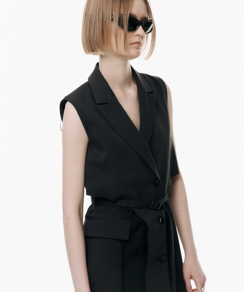 JOSE MOON（ジョゼムーン）の「TAILORED LINING DRESS/テーラードライニングドレス（ワンピース・レディース・チャコールグレー・38/36）」の8枚目の写真