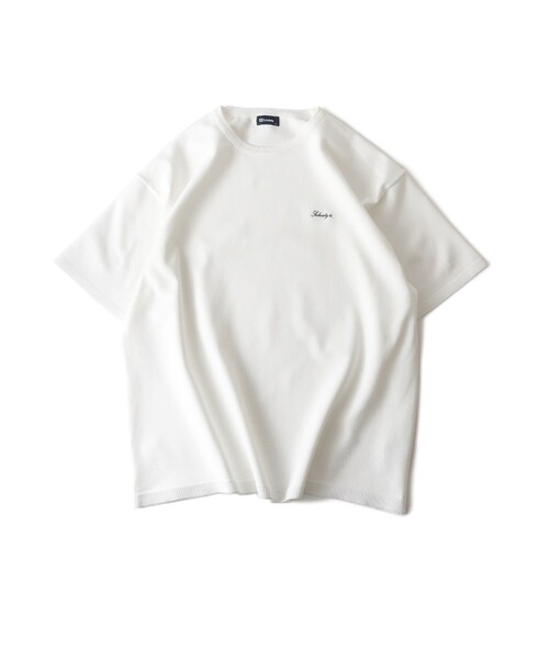Subciety(サブサエティ)の「Knit tee -flow-(Tシャツ/カットソー・メンズ・ホワイト/ブラック/カーキ/ライム・SMALL/MEDIUM/LARGE/X-LARGE)」の17枚目の写真
