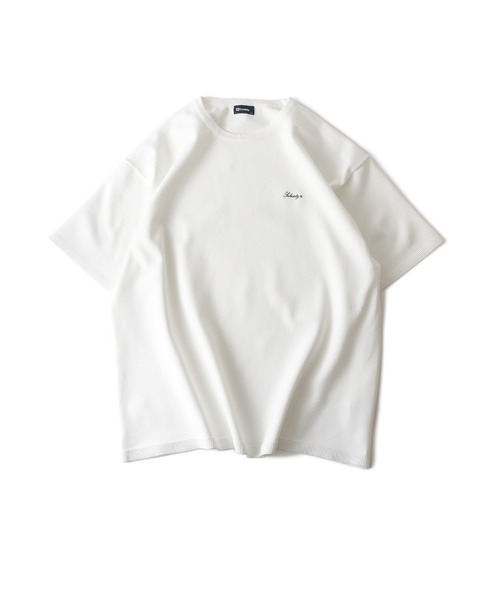 Subciety(サブサエティ)の「Knit tee -flow-(Tシャツ/カットソー・メンズ・ホワイト/ブラック/カーキ/ライム・SMALL/MEDIUM/LARGE/X-LARGE)」の5枚目の写真