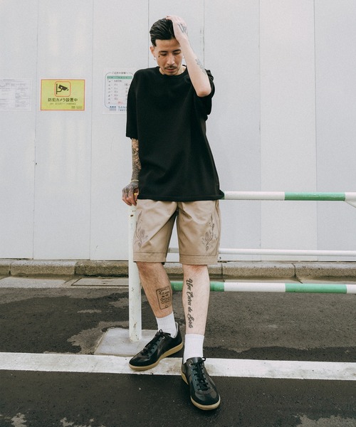 Subciety(サブサエティ)の「Knit tee -flow-(Tシャツ/カットソー・メンズ・ホワイト/ブラック/カーキ/ライム・SMALL/MEDIUM/LARGE/X-LARGE)」の11枚目の写真