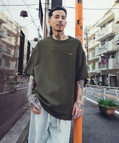 Subciety(サブサエティ)の「Knit tee -flow-(Tシャツ/カットソー・メンズ・ホワイト/ブラック/カーキ/ライム・SMALL/MEDIUM/LARGE/X-LARGE)」の13枚目の写真