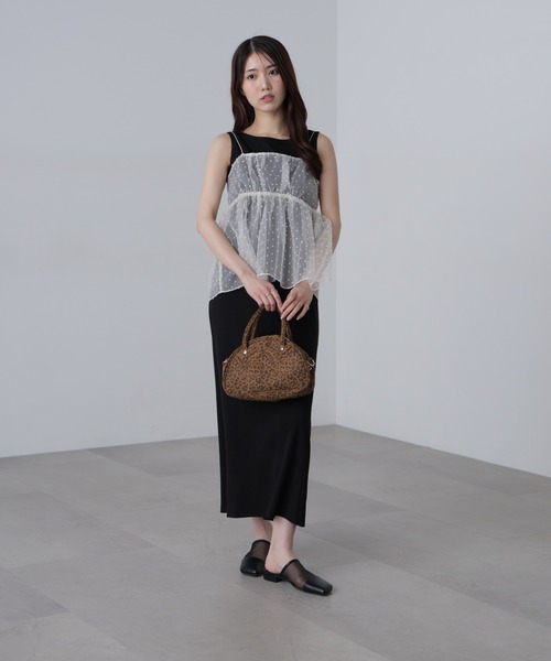 FREE'S MART（フリーズマート）の「◆ボートネックリブタンクトップワンピース（ワンピース・レディース・ネイビー系/ブラック/ブラウン系その他・SMALL/MEDIUM）」の9枚目の写真