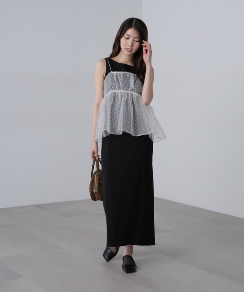 FREE'S MART（フリーズマート）の「◆ボートネックリブタンクトップワンピース（ワンピース・レディース・ネイビー系/ブラック/ブラウン系その他・SMALL/MEDIUM）」の10枚目の写真