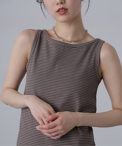 FREE'S MART（フリーズマート）の「◆ボートネックリブタンクトップワンピース（ワンピース・レディース・ネイビー系/ブラック/ブラウン系その他・SMALL/MEDIUM）」の18枚目の写真