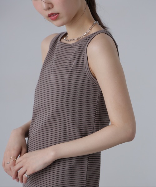 FREE'S MART（フリーズマート）の「◆ボートネックリブタンクトップワンピース（ワンピース・レディース・ネイビー系/ブラック/ブラウン系その他・SMALL/MEDIUM）」の19枚目の写真