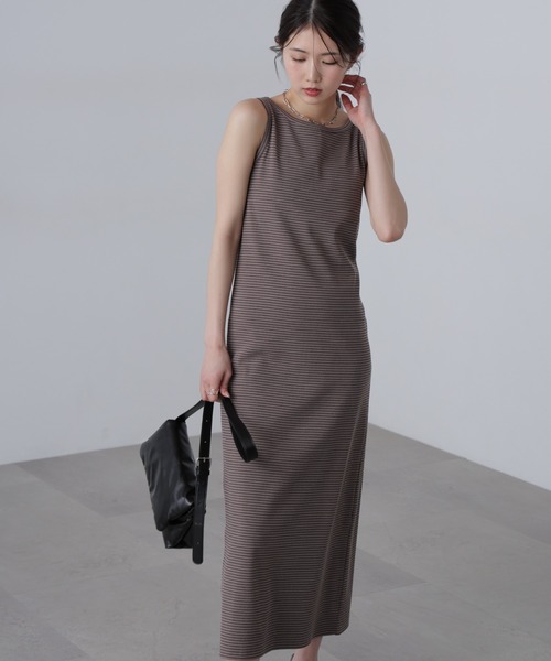 FREE'S MART（フリーズマート）の「◆ボートネックリブタンクトップワンピース（ワンピース・レディース・ネイビー系/ブラック/ブラウン系その他・SMALL/MEDIUM）」の12枚目の写真