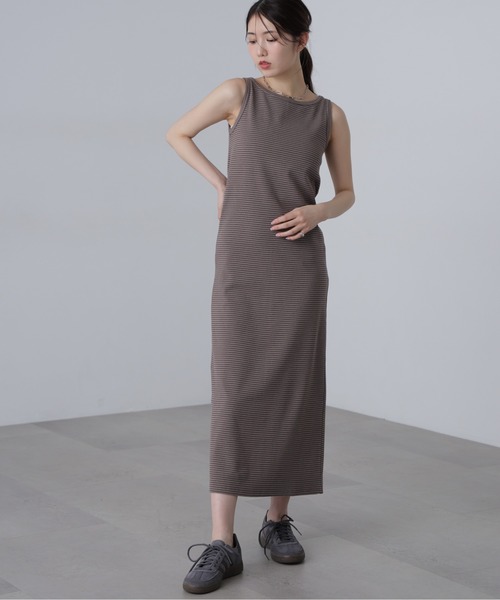 FREE'S MART（フリーズマート）の「◆ボートネックリブタンクトップワンピース（ワンピース・レディース・ネイビー系/ブラック/ブラウン系その他・SMALL/MEDIUM）」の14枚目の写真