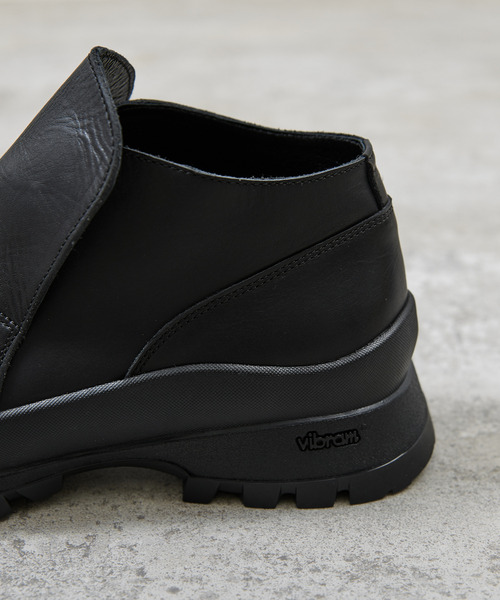 And A(アンドエー)の「PADRONE パドローネ / FRONT GORE BOOTS with 884C Vibram ビブラムソールフロントゴアブーツ 日本製 / PU8840-1104(ブーツ・メンズ・ブラック・42/41/40/43)」の13枚目の写真