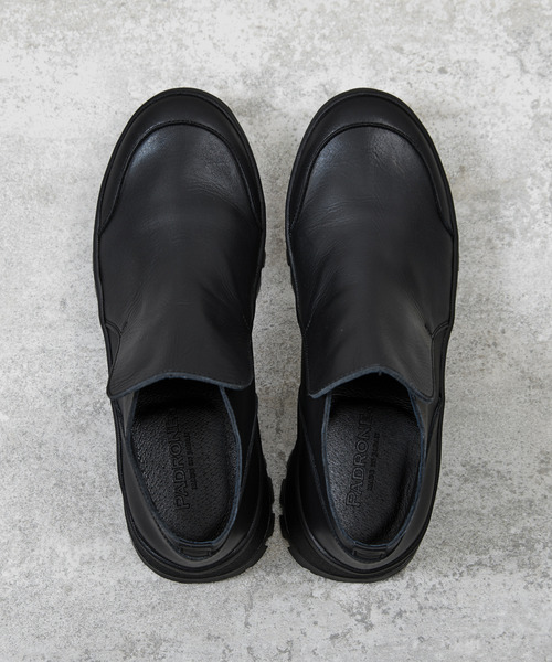 And A(アンドエー)の「PADRONE パドローネ / FRONT GORE BOOTS with 884C Vibram ビブラムソールフロントゴアブーツ 日本製 / PU8840-1104(ブーツ・メンズ・ブラック・42/41/40/43)」の8枚目の写真