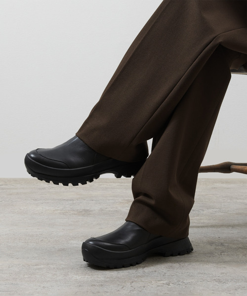 And A(アンドエー)の「PADRONE パドローネ / FRONT GORE BOOTS with 884C Vibram ビブラムソールフロントゴアブーツ 日本製 / PU8840-1104(ブーツ・メンズ・ブラック・42/41/40/43)」の4枚目の写真