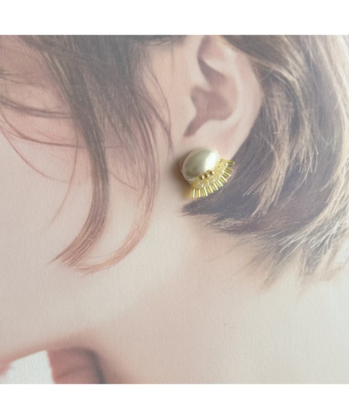 tone（トーン）の「【amechan】羽（イヤリング）(MA)（イヤリング・レディース・ベージュ/イエロー/オレンジ・FREE）」の10枚目の写真