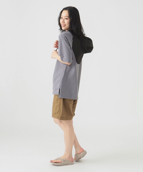 THE NORTH FACE(ザノースフェイス)の「THE NORTH FACE / フラッシュドライ リラックス コットン Tシャツ(Tシャツ/カットソー・レディース・ブラック/ブラック系その他/ホワイト・MEDIUM)」の13枚目の写真
