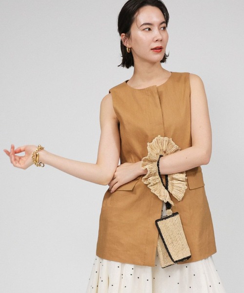 MAISON N.H PARIS（メゾンエヌアッシュパリ）の「【MAISON N.H PARIS】HELOISE BAG（ハンドバッグ・レディース・ナチュラル/ブラック・フリー）」の2枚目の写真