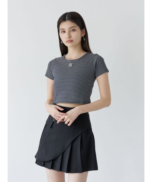 MURUA（ムルーア）の「カットオフアシメプリーツスカート（スカート・レディース・その他1/ブラック/カーキ・1/2）」の12枚目の写真