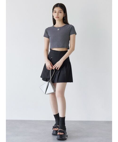 MURUA（ムルーア）の「カットオフアシメプリーツスカート（スカート・レディース・その他1/ブラック/カーキ・1/2）」の14枚目の写真