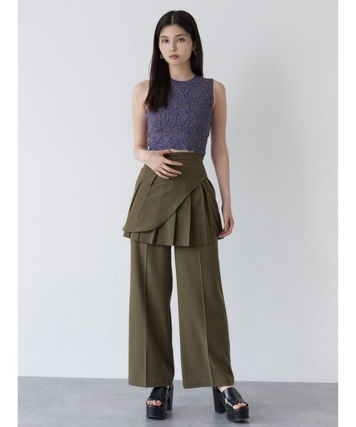 MURUA（ムルーア）の「カットオフアシメプリーツスカート（スカート・レディース・その他1/ブラック/カーキ・1/2）」の17枚目の写真