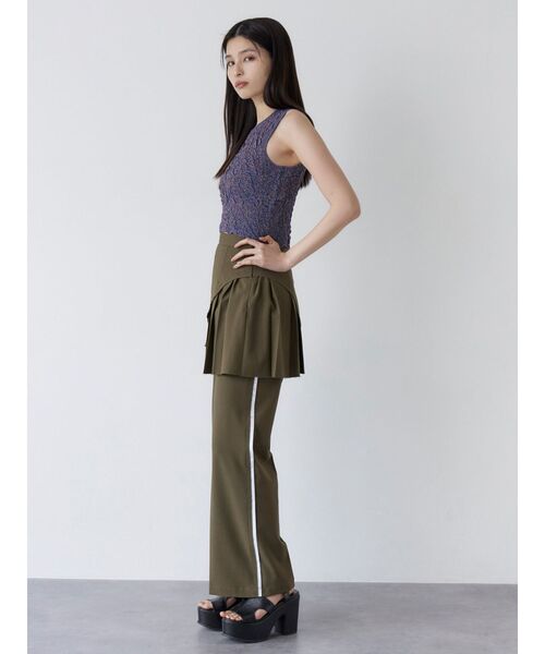 MURUA（ムルーア）の「カットオフアシメプリーツスカート（スカート・レディース・その他1/ブラック/カーキ・1/2）」の18枚目の写真