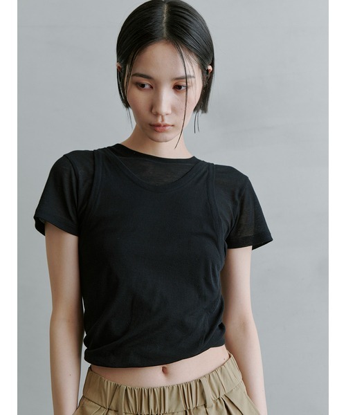 e*e様 ツイストレイヤードT セール】ﾂｲｽﾄﾚｲﾔｰﾄﾞT（Tシャツ/カットソー）｜MIESROHE