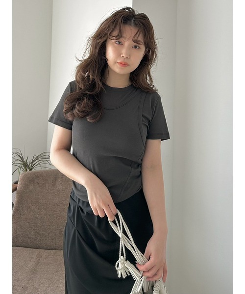 ツイストレイヤードT(Tシャツ)｜トップス｜MIESROHE（ミースロエ