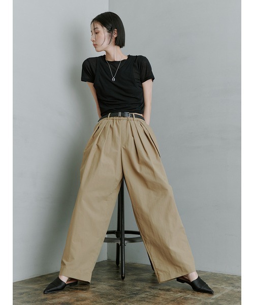 MIESROHE(ミースロエ)の「ツイストレイヤードT(Tシャツ/カットソー・レディース・その他/ホワイト/チャコールグレー/ブラック・FREE)」の14枚目の写真