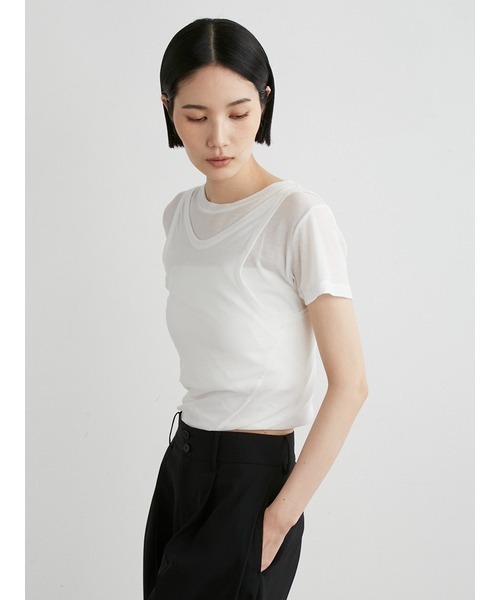 ﾂｲｽﾄﾚｲﾔｰﾄﾞT（Tシャツ/カットソー）｜MIESROHE（ミースロエ）の