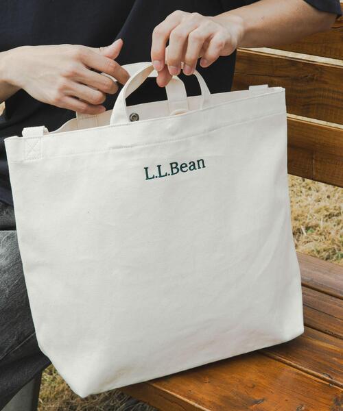 L.L.Bean（エルエルビーン）の「『別注』L.L.Bean×DOORS　Shoulder Strap Tote L（ショルダーバッグ・メンズ・ブラック/ナチュラル/グレー・ONE）」の6枚目の写真
