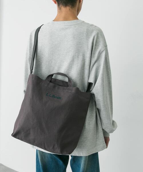L.L.Bean（エルエルビーン）の「『別注』L.L.Bean×DOORS　Shoulder Strap Tote L（ショルダーバッグ・メンズ・ブラック/ナチュラル/グレー・ONE）」の15枚目の写真