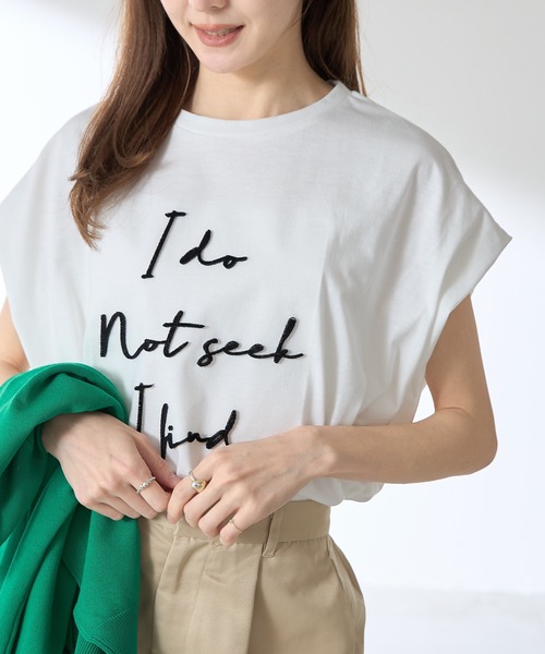 &. NOSTALGIA（アンドドットノスタルジア）の「【ZOZO限定】刺繍ロゴプルオーバー（Tシャツ/カットソー・レディース・ホワイト/ブラック・M）」の7枚目の写真