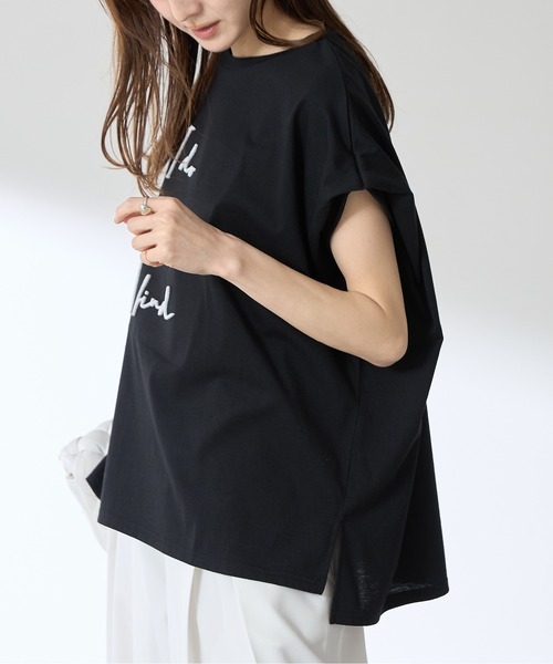 &. NOSTALGIA（アンドドットノスタルジア）の「【ZOZO限定】刺繍ロゴプルオーバー（Tシャツ/カットソー・レディース・ホワイト/ブラック・M）」の14枚目の写真
