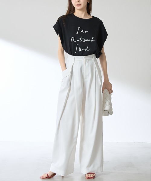 &. NOSTALGIA（アンドドットノスタルジア）の「【ZOZO限定】刺繍ロゴプルオーバー（Tシャツ/カットソー・レディース・ホワイト/ブラック・M）」の20枚目の写真