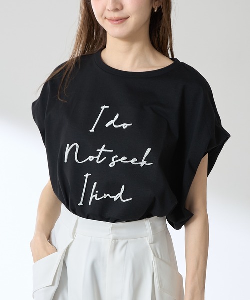 &. NOSTALGIA（アンドドットノスタルジア）の「【ZOZO限定】刺繍ロゴプルオーバー（Tシャツ/カットソー・レディース・ホワイト/ブラック・M）」の21枚目の写真