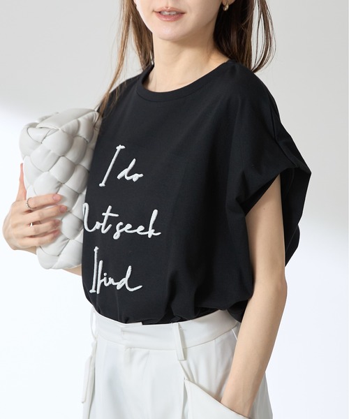&. NOSTALGIA（アンドドットノスタルジア）の「【ZOZO限定】刺繍ロゴプルオーバー（Tシャツ/カットソー・レディース・ホワイト/ブラック・M）」の22枚目の写真