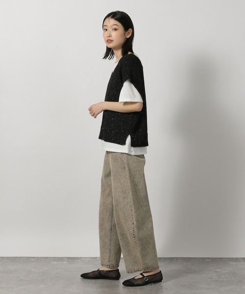 LAKOLE（ラコレ）の「スパンコールニットベスト / 491582（ベスト・レディース・アイボリー/ブラック/ブルー・FREE）」の11枚目の写真